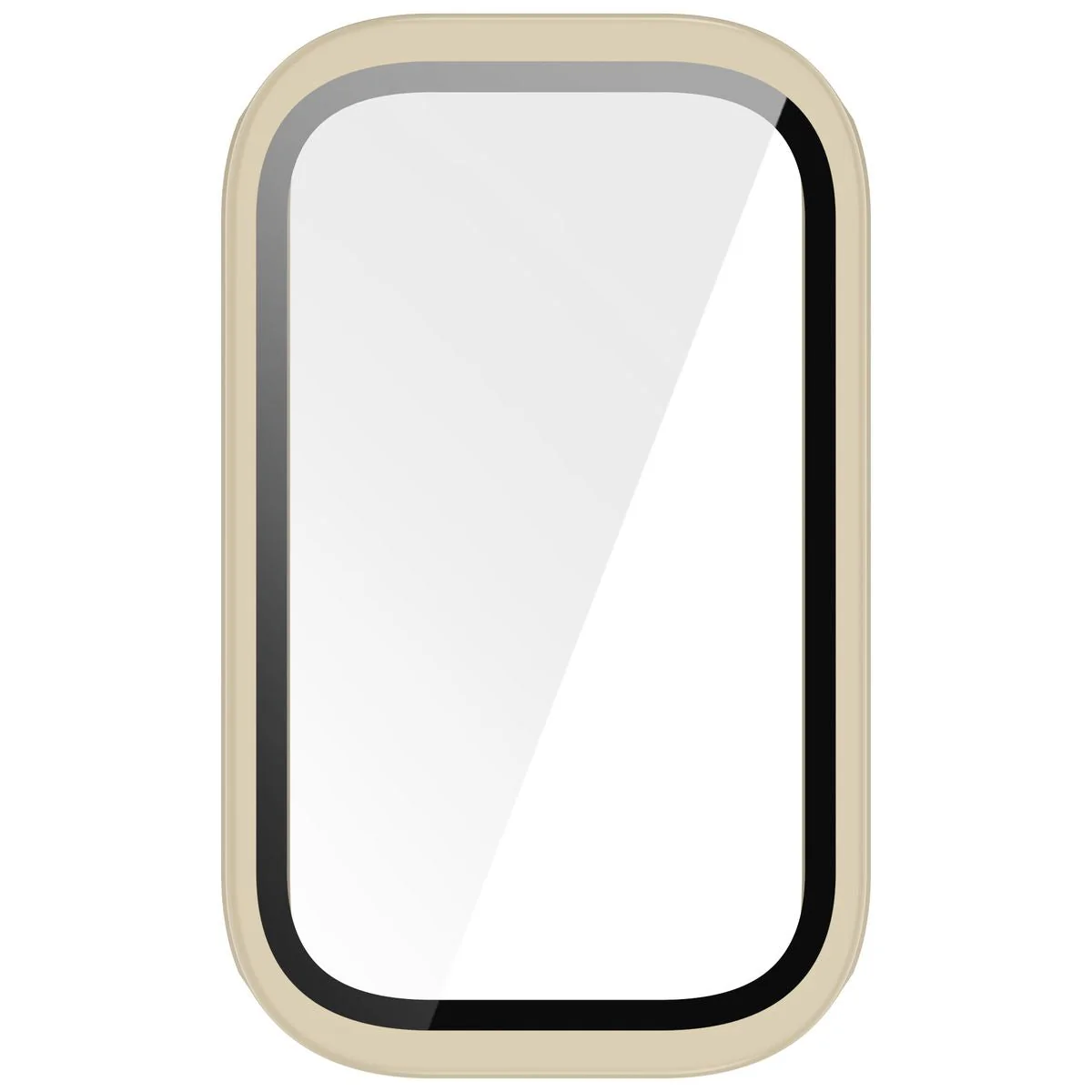 Schutzhülle mit Glas für Xiaomi Smart Band 9 Active / Redmi Band 3, Bizon Case Watch Adamo, Beige - Image 8