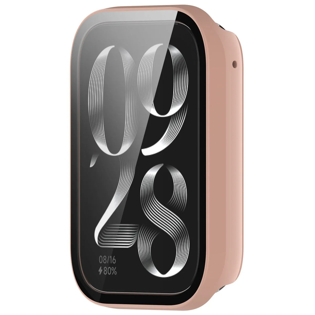 Schutzhülle mit Glas für Xiaomi Mi Smart Band 9 Pro, Bizon Case Watch Adamo, Rosa - Image 5