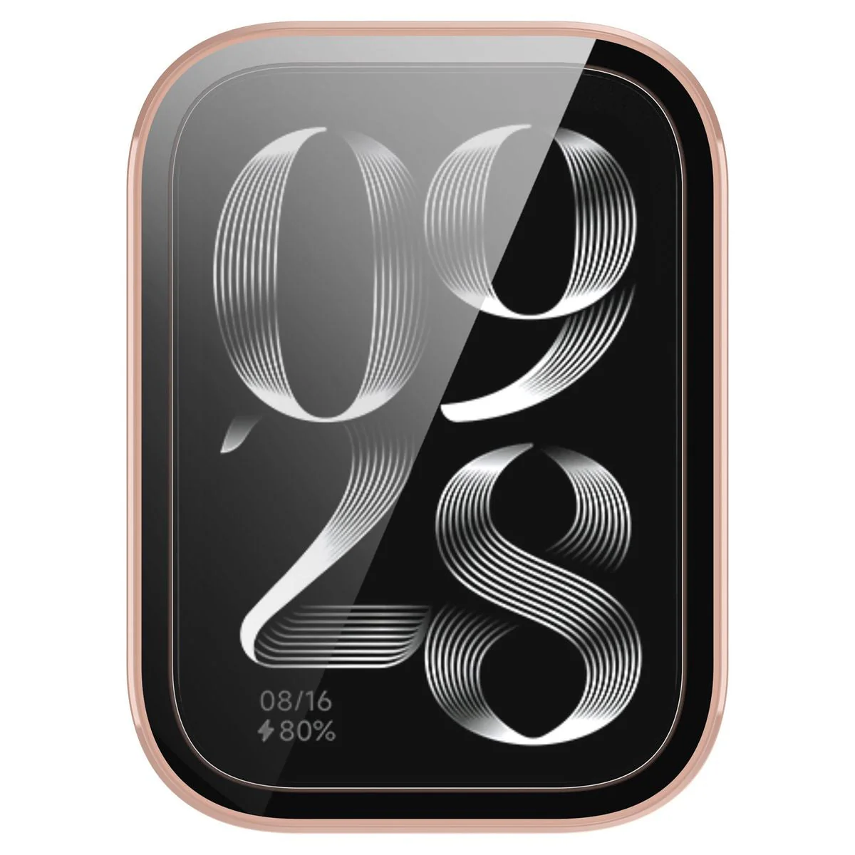 Schutzhülle mit Glas für Xiaomi Mi Smart Band 9 Pro, Bizon Case Watch Adamo, Rosa - Image 8