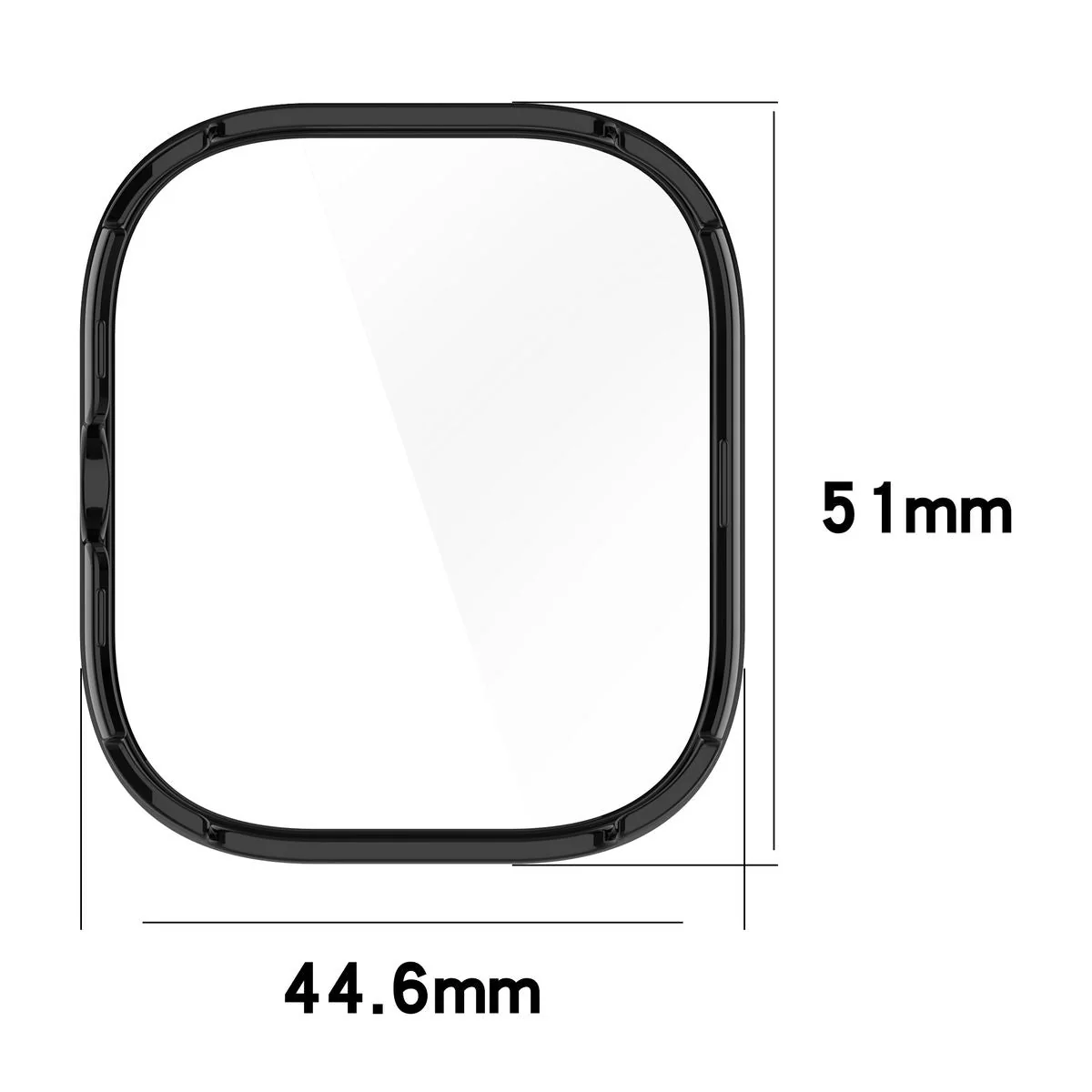 Schutzhülle mit Glas für Xiaomi Redmi Watch 5, Bizon Case Watch Adamo, Schwarz - Image 2