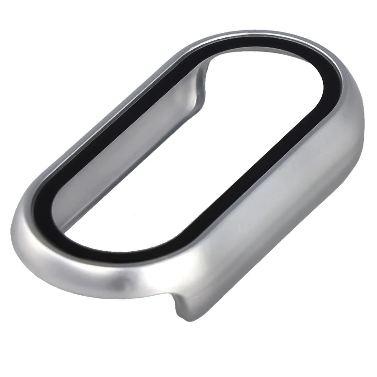Schutzhülle mit Glas für Xiaomi Smart Band 10, Bizon Case Watch Adamo, Silbern - Image 6