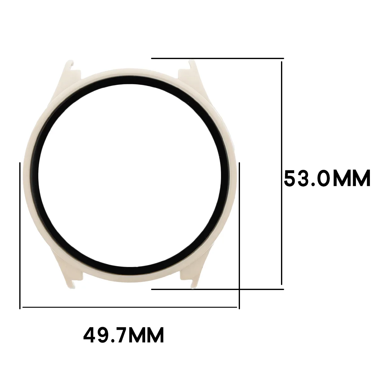 Schutzhülle mit Glas für Xiaomi Watch 5, Bizon Case Watch Adamo, Beige - Image 2