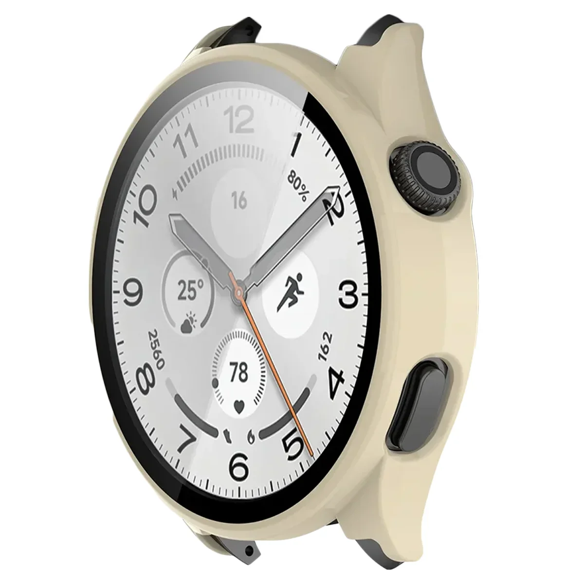 Schutzhülle mit Glas für Xiaomi Watch 5, Bizon Case Watch Adamo, Beige - Image 5