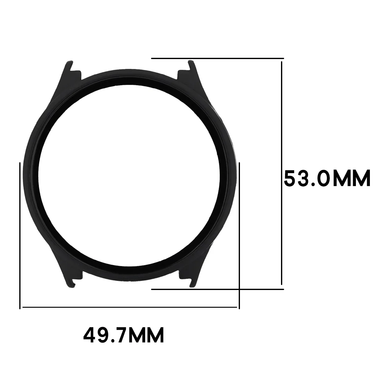 Schutzhülle mit Glas für Xiaomi Watch 5, Bizon Case Watch Adamo, mattes Schwarz - Image 2