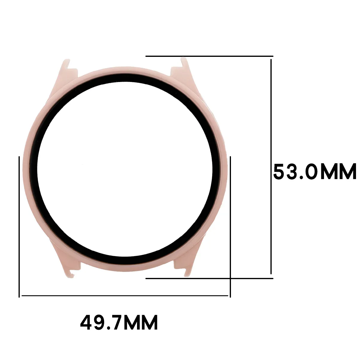 Schutzhülle mit Glas für Xiaomi Watch 5, Bizon Case Watch Adamo, Rosa - Image 2