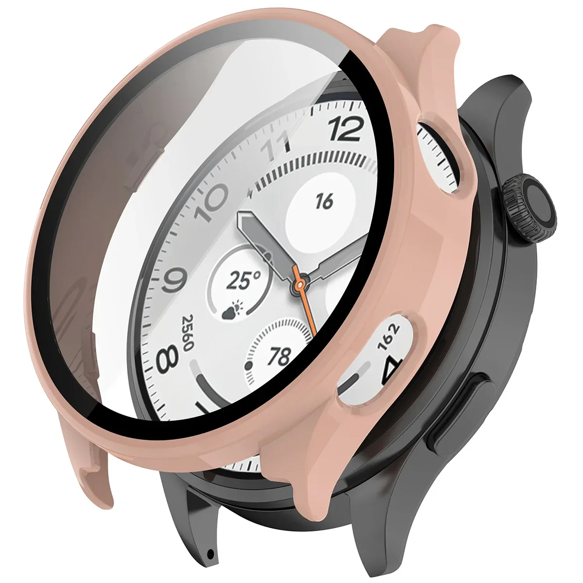 Schutzhülle mit Glas für Xiaomi Watch 5, Bizon Case Watch Adamo, Rosa - Image 4