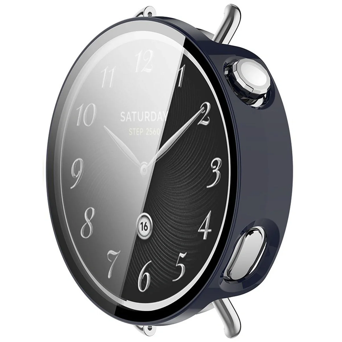 Schutzhülle mit Glas für Xiaomi Watch S4 41 mm, Bizon Case Watch Adamo, Blau - Image 5