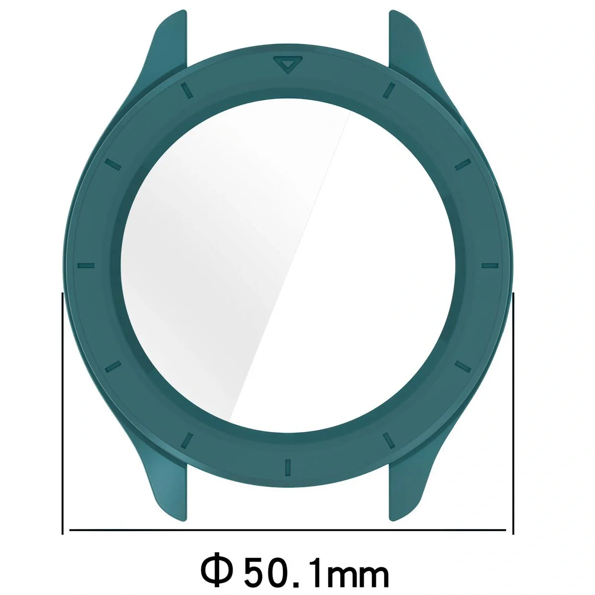 Schutzhülle mit Glas für Xiaomi Watch S4, Bizon Case Watch Adamo, Grün - Image 2