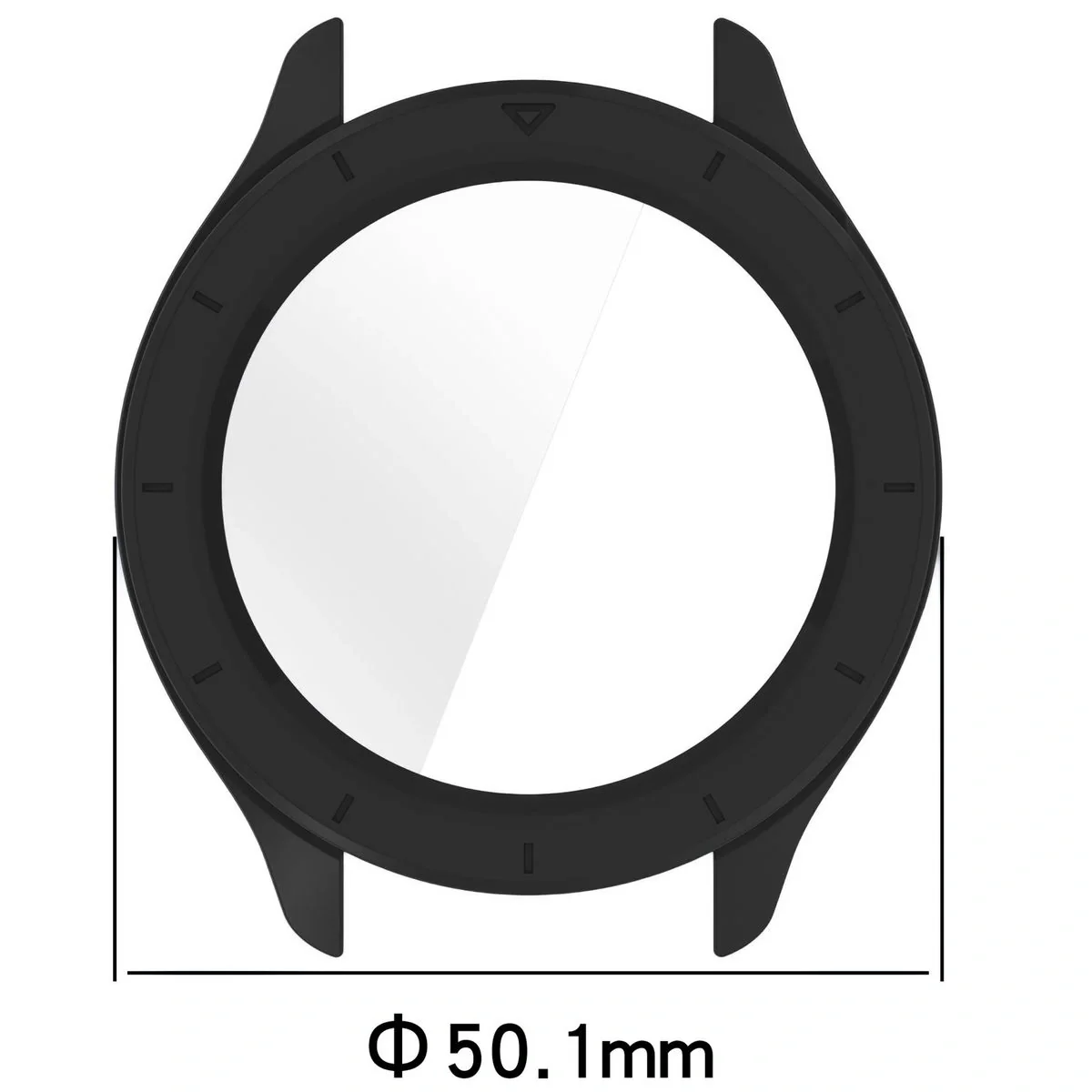 Schutzhülle mit Glas für Xiaomi Watch S4, Bizon Case Watch Adamo, Schwarz - Image 2