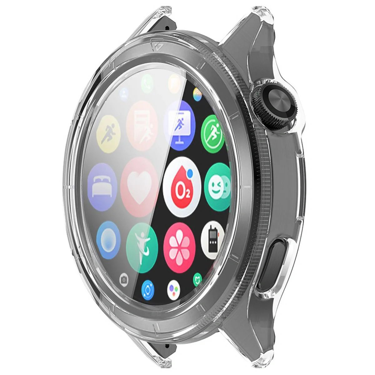 Schutzhülle mit Glas für Xiaomi Watch S4, Bizon Case Watch Adamo, Tranparent - Image 5