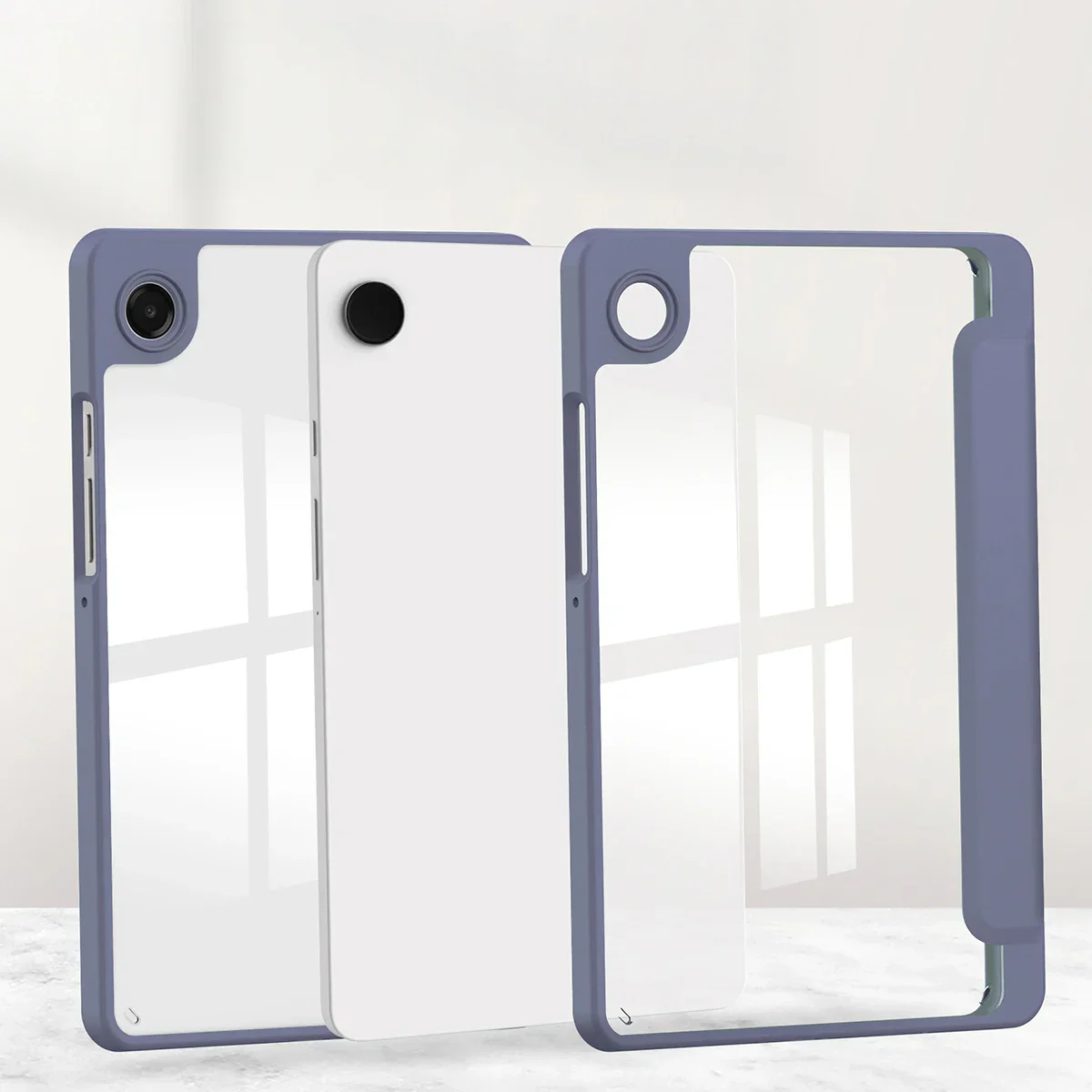 Schutzhülle mit Klappe für Galaxy Tab A11 / A9, Bizon Case Tab Clear Matt, Lavendel - Image 7