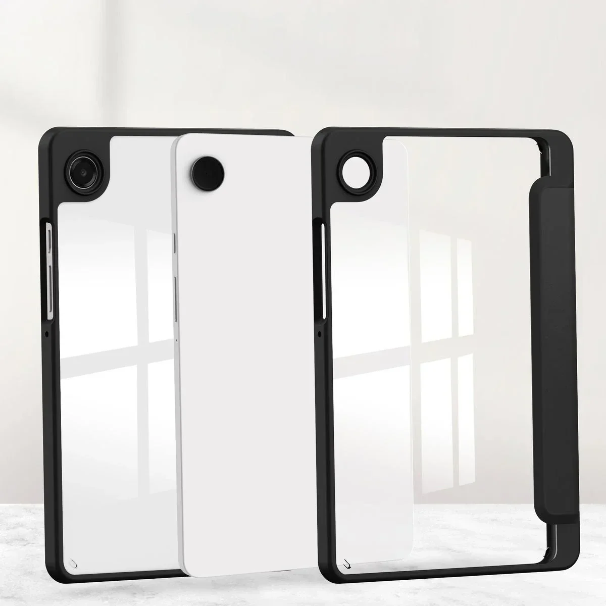 Schutzhülle mit Klappe für Galaxy Tab A11 / A9, Bizon Case Tab Clear Matt, Schwarz - Image 7
