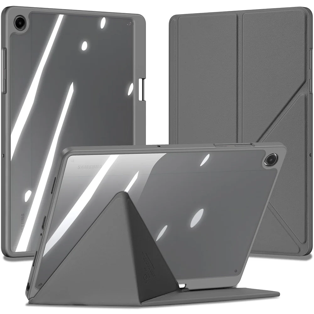 Schutzhülle mit Klappe für Galaxy Tab A11 Plus / A9 Plus, Dux Ducis Magi, Transparent-Grau