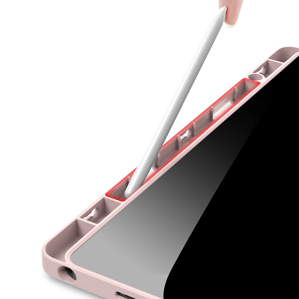 Schutzhülle mit Klappe für Galaxy Tab A11 Plus / A9 Plus, Dux Ducis Magi, Transparent-Rosa - Image 5