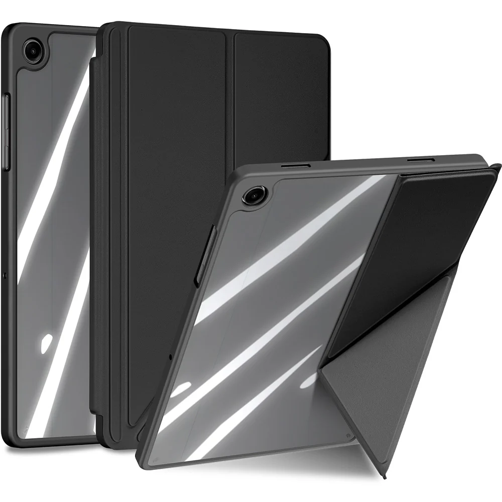 Schutzhülle mit Klappe für Galaxy Tab A11 Plus / A9 Plus, Dux Ducis Magi, Transparent-Schwarz - Image 2
