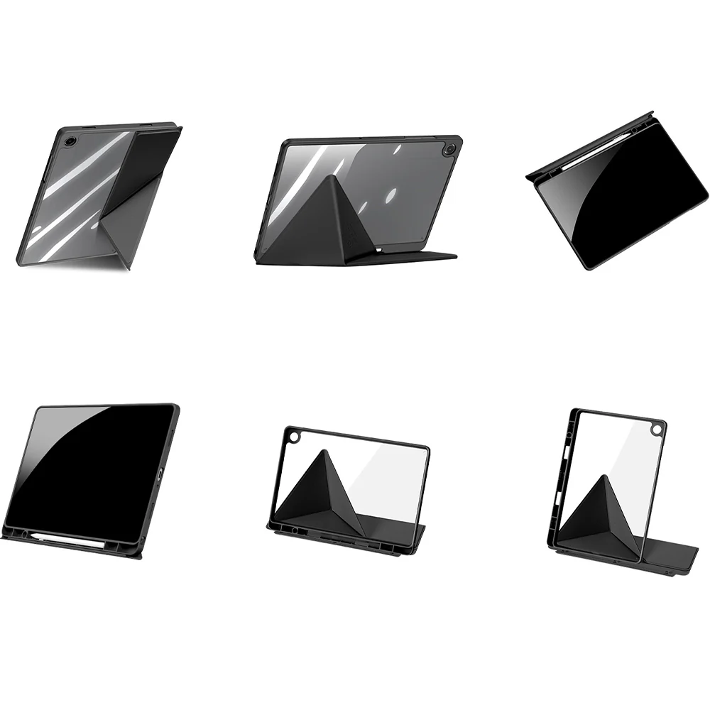 Schutzhülle mit Klappe für Galaxy Tab A11 Plus / A9 Plus, Dux Ducis Magi, Transparent-Schwarz - Image 7