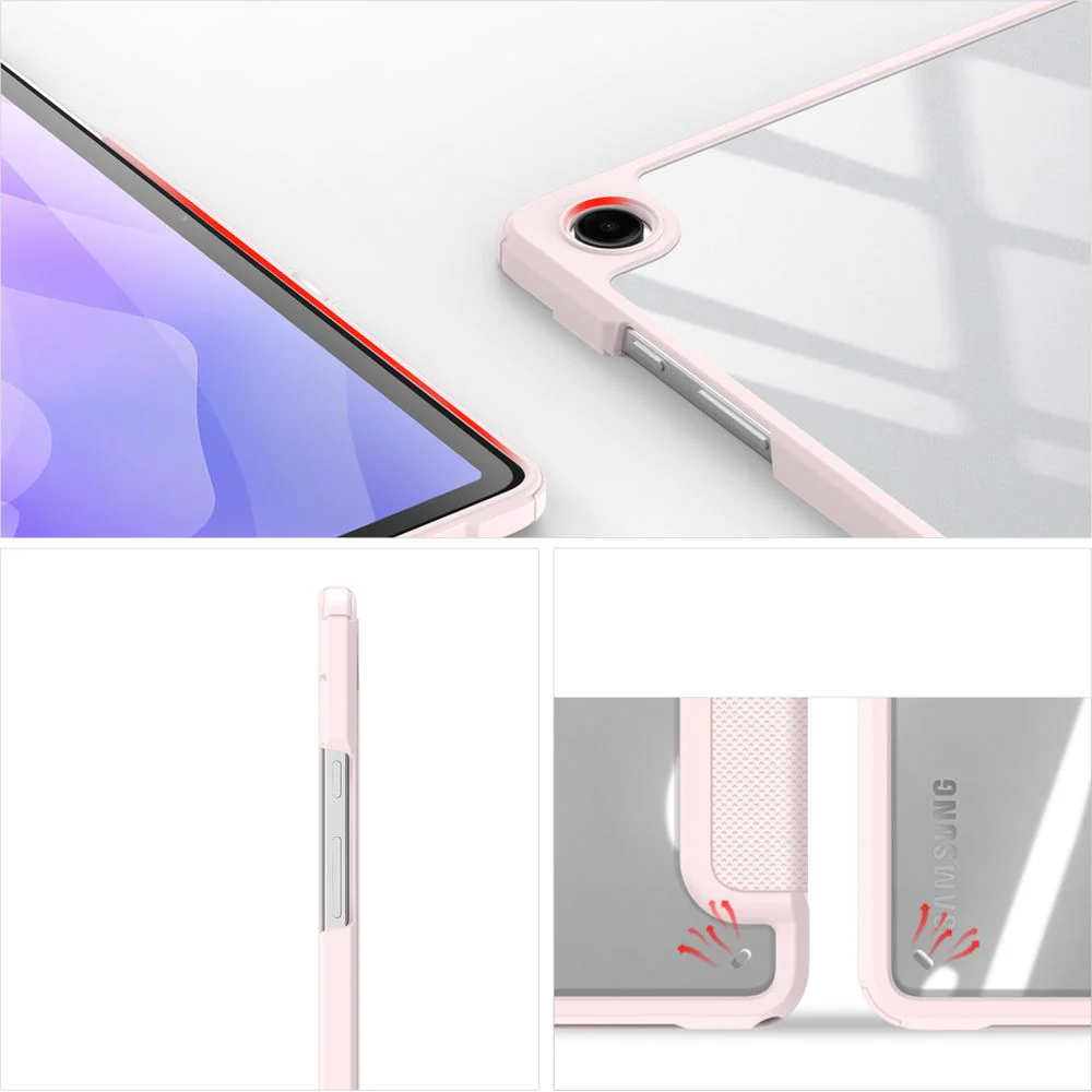 Schutzhülle mit Klappe für Galaxy Tab A11 Plus / A9 Plus, Dux Ducis Toby, Rosa - Image 5