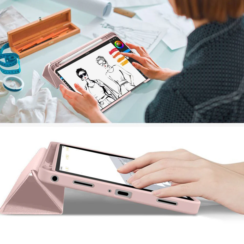 Schutzhülle mit Klappe für Galaxy Tab A11 Plus / A9 Plus, Tech-Protect SC Pen, Rosa - Image 7