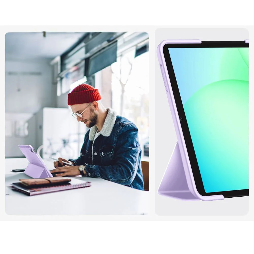 Schutzhülle mit Klappe für Galaxy Tab A11 Plus / A9 Plus, Tech-Protect SmartCase, Violett - Image 7
