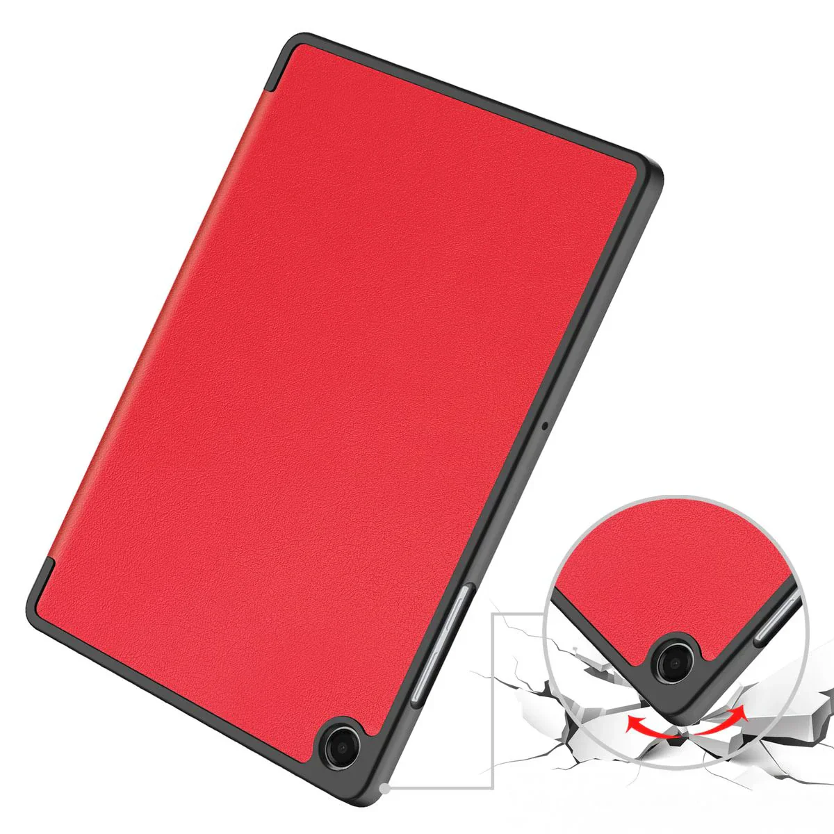 Schutzhülle mit Klappe für Galaxy Tab A11 Plus / A9 Plus, Bizon Case Tab Lizard, Rot - Image 3