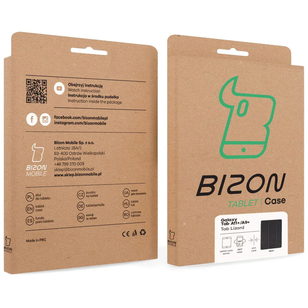Schutzhülle mit Klappe für Galaxy Tab A11 Plus / A9 Plus, Bizon Case Tab Lizard, Schwarz - Image 10