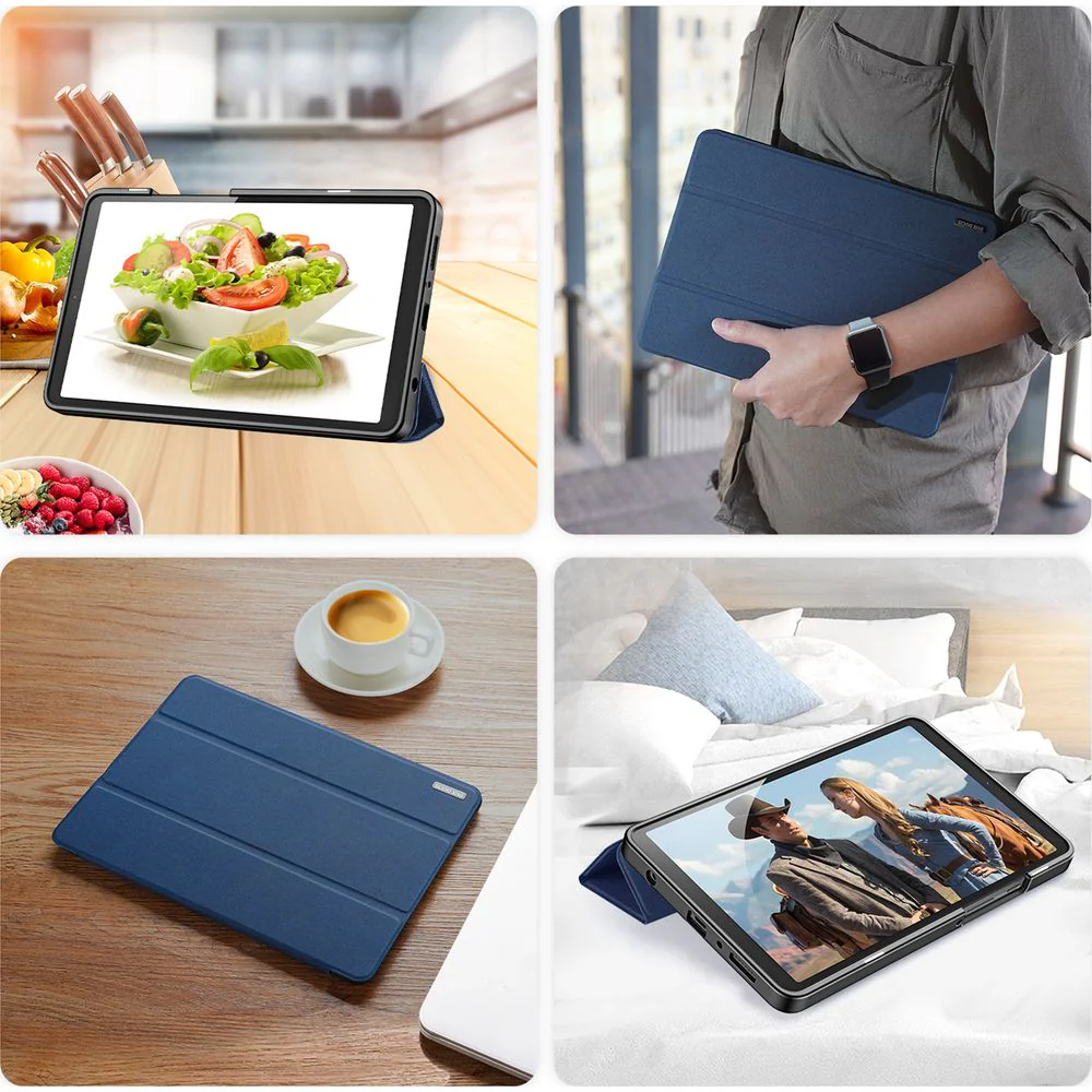 Schutzhülle mit Klappe für Galaxy Tab A11 / Tab A9, Dux Ducis Domo, Dunkelblau - Image 8
