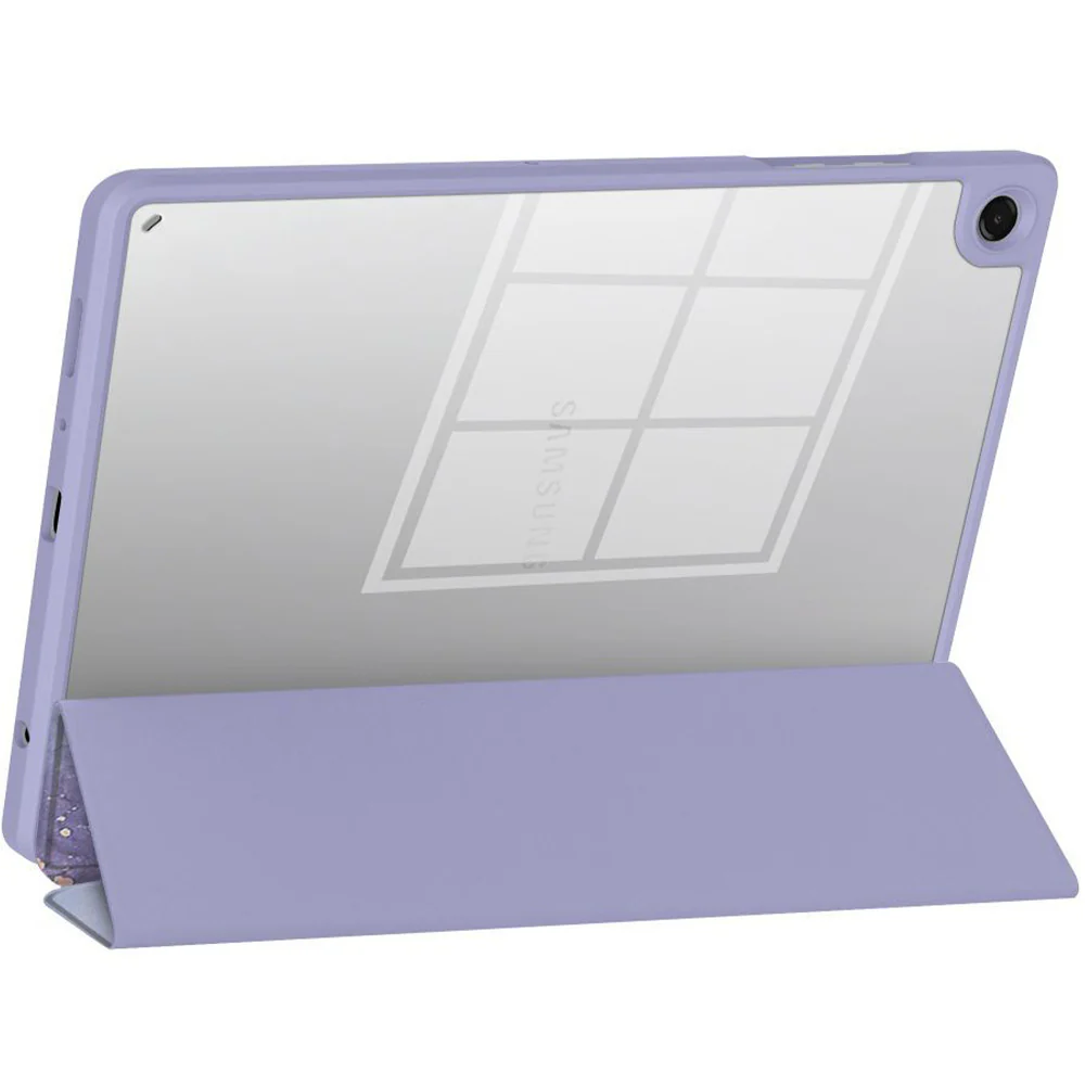 Schutzhülle mit Klappe für Galaxy Tab A11 / Tab A9, Tech-Protect SC Pen Hybrid, Violett mit Marmormuster - Image 6