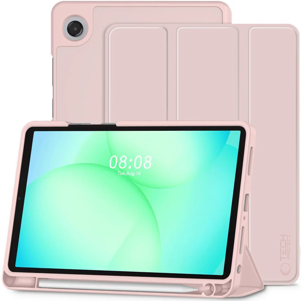 Schutzhülle mit Klappe für Galaxy Tab A11 / Tab A9, Tech-Protect SC Pen, Rosa