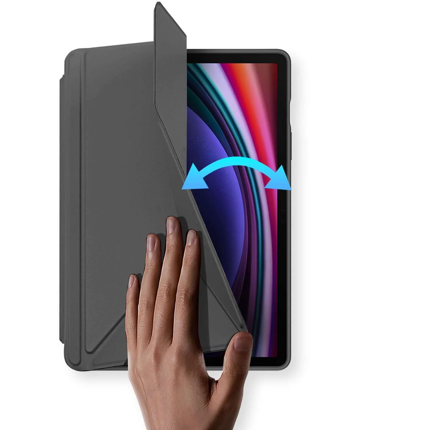 Schutzhülle mit Klappe für Galaxy Tab S10 FE / S9 FE / S9, Dux Ducis Magi, Transparent und Grau - Image 10