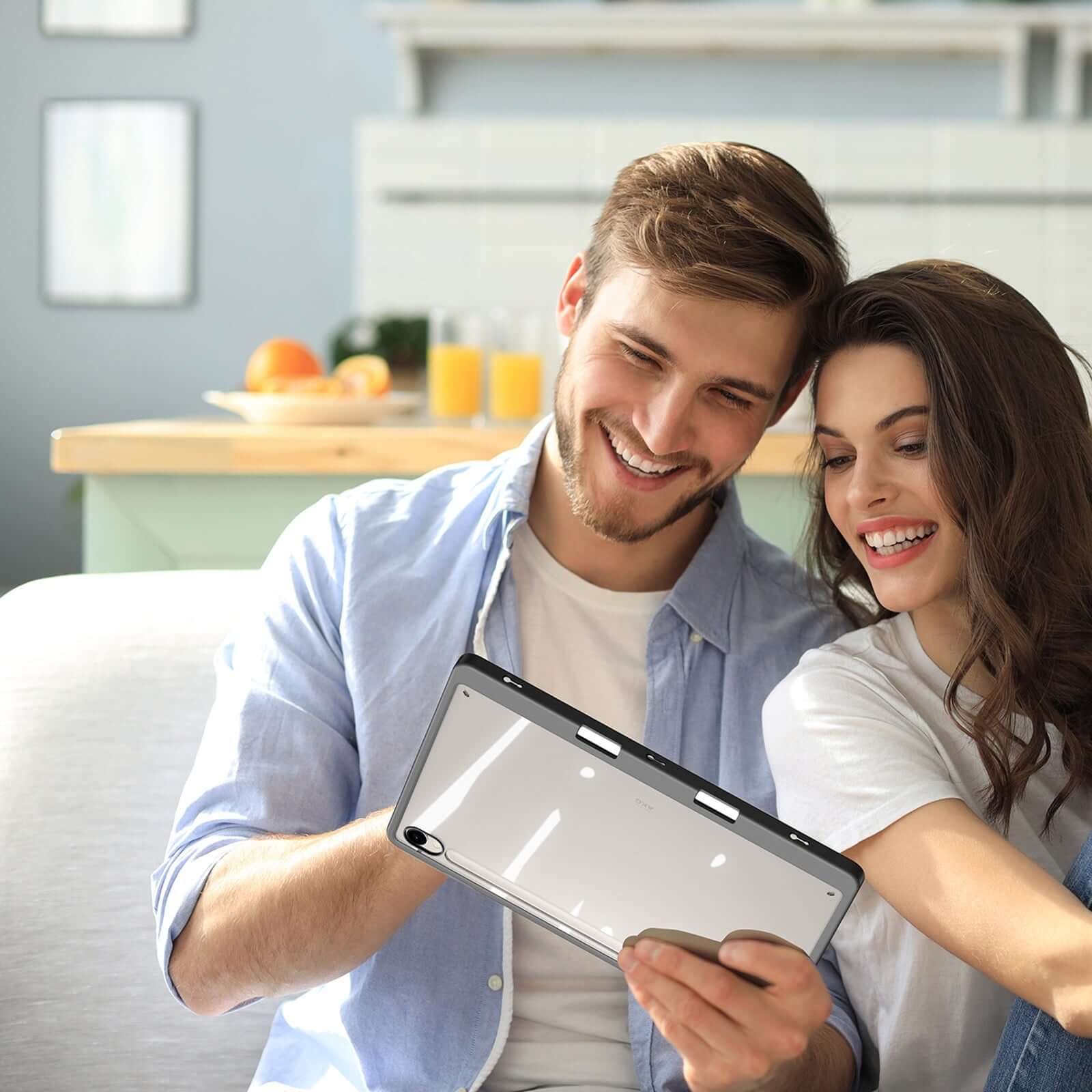 Schutzhülle mit Klappe für Galaxy Tab S10 FE / S9 FE / S9, Dux Ducis Magi, Transparent und Grau - Image 12