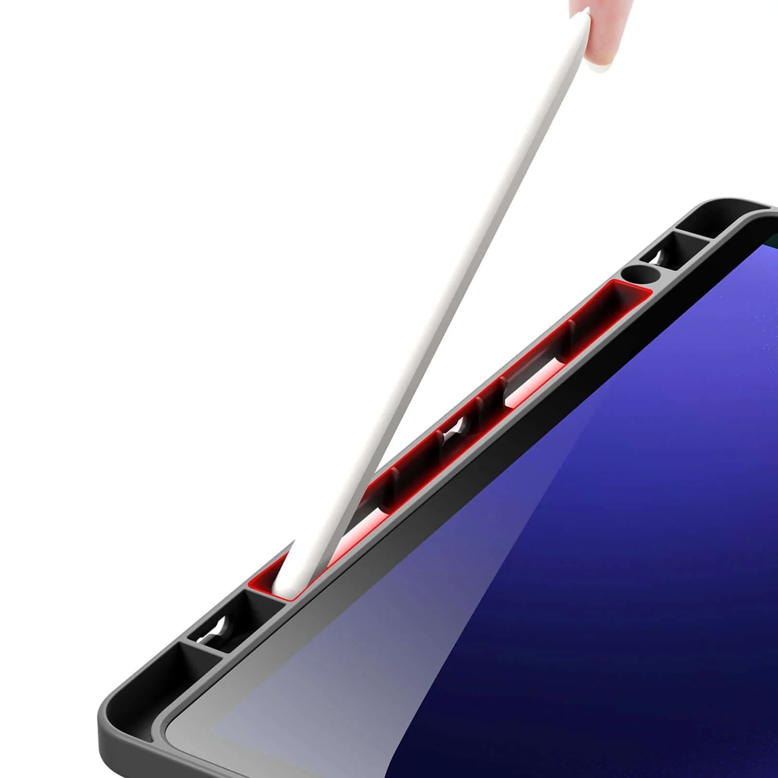 Schutzhülle mit Klappe für Galaxy Tab S10 FE / S9 FE / S9, Dux Ducis Magi, Transparent und Grau - Image 9