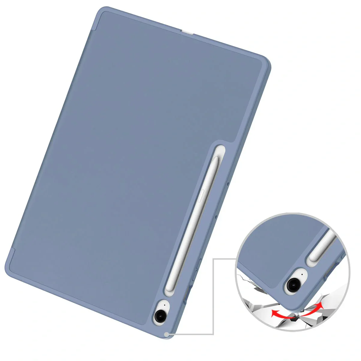 Schutzhülle mit Klappe für Galaxy Tab S10 FE Plus, Bizon Case Tab Lizard, Lavendel - Image 3