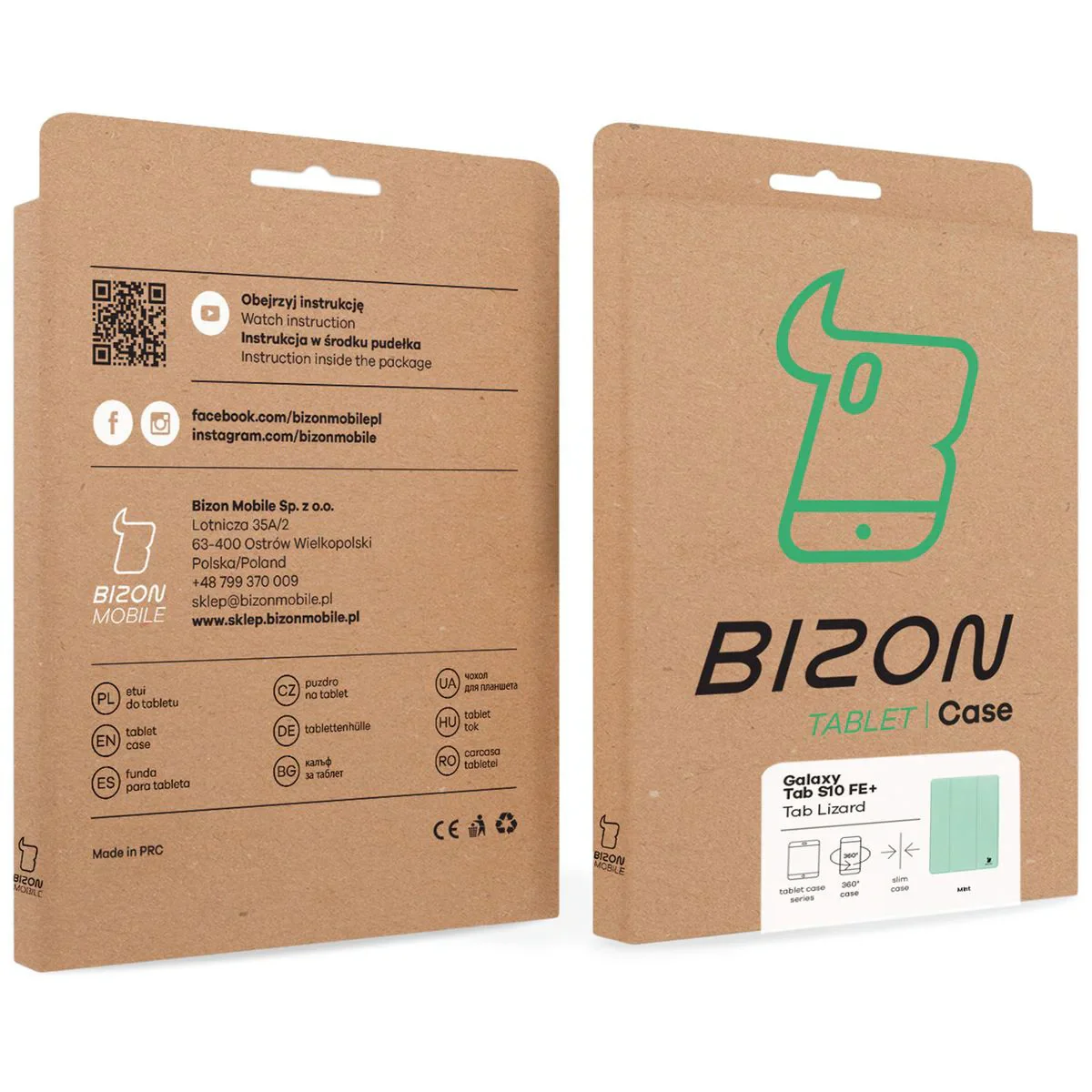 Schutzhülle mit Klappe für Galaxy Tab S10 FE Plus, Bizon Case Tab Lizard, Minze - Image 10