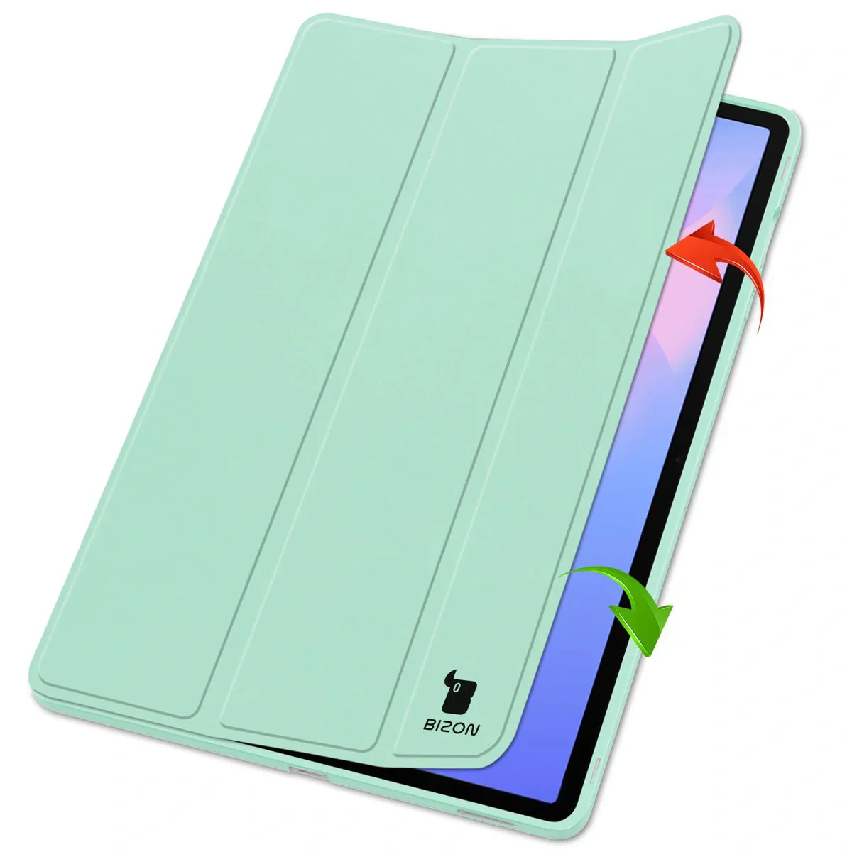 Schutzhülle mit Klappe für Galaxy Tab S10 FE Plus, Bizon Case Tab Lizard, Minze - Image 2