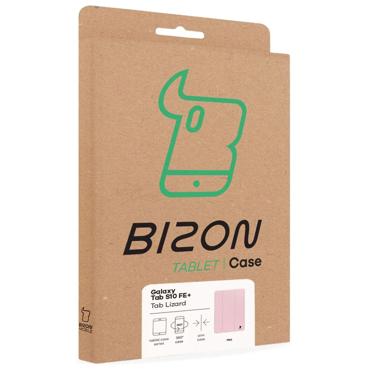 Schutzhülle mit Klappe für Galaxy Tab S10 FE Plus, Bizon Case Tab Lizard, Rosa - Image 9