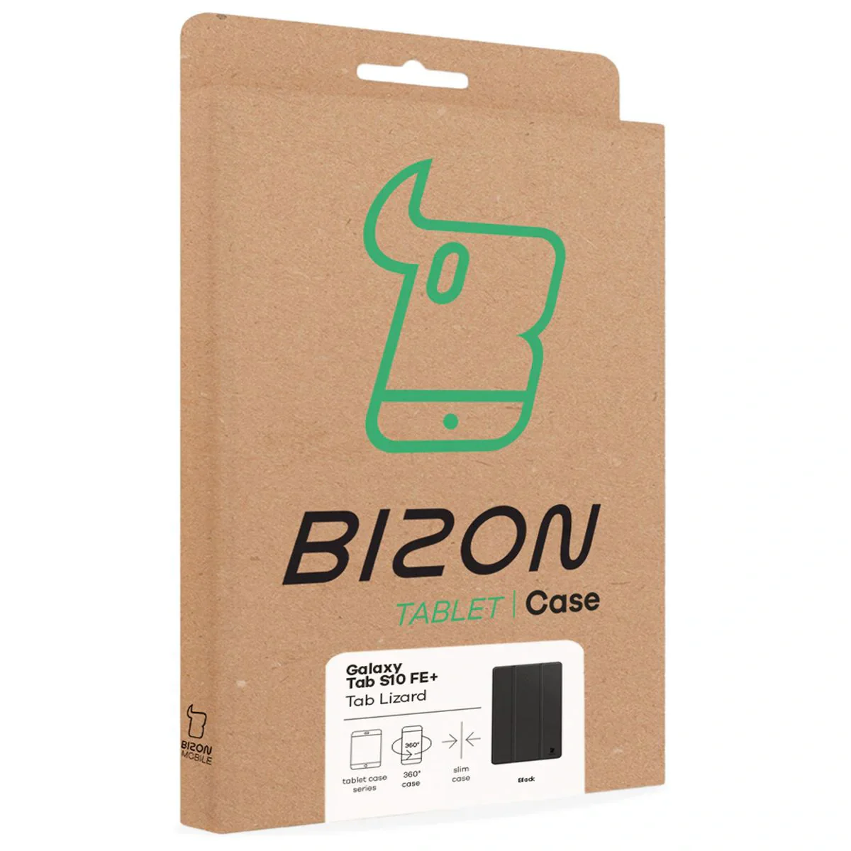 Schutzhülle mit Klappe für Galaxy Tab S10 FE Plus, Bizon Case Tab Lizard, Schwarz - Image 9