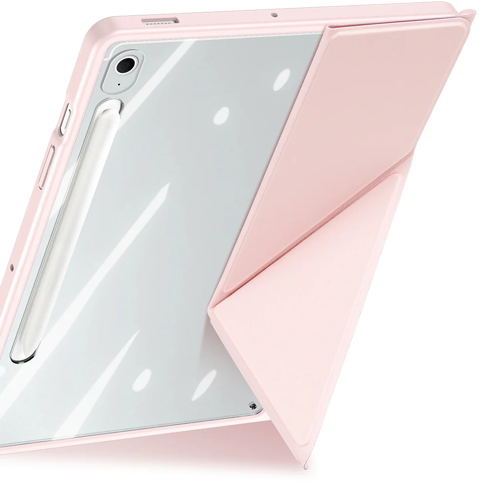 Schutzhülle mit Klappe für Galaxy Tab S10 FE Plus, Dux Ducis Magi, Transparent und Rosa - Image 6