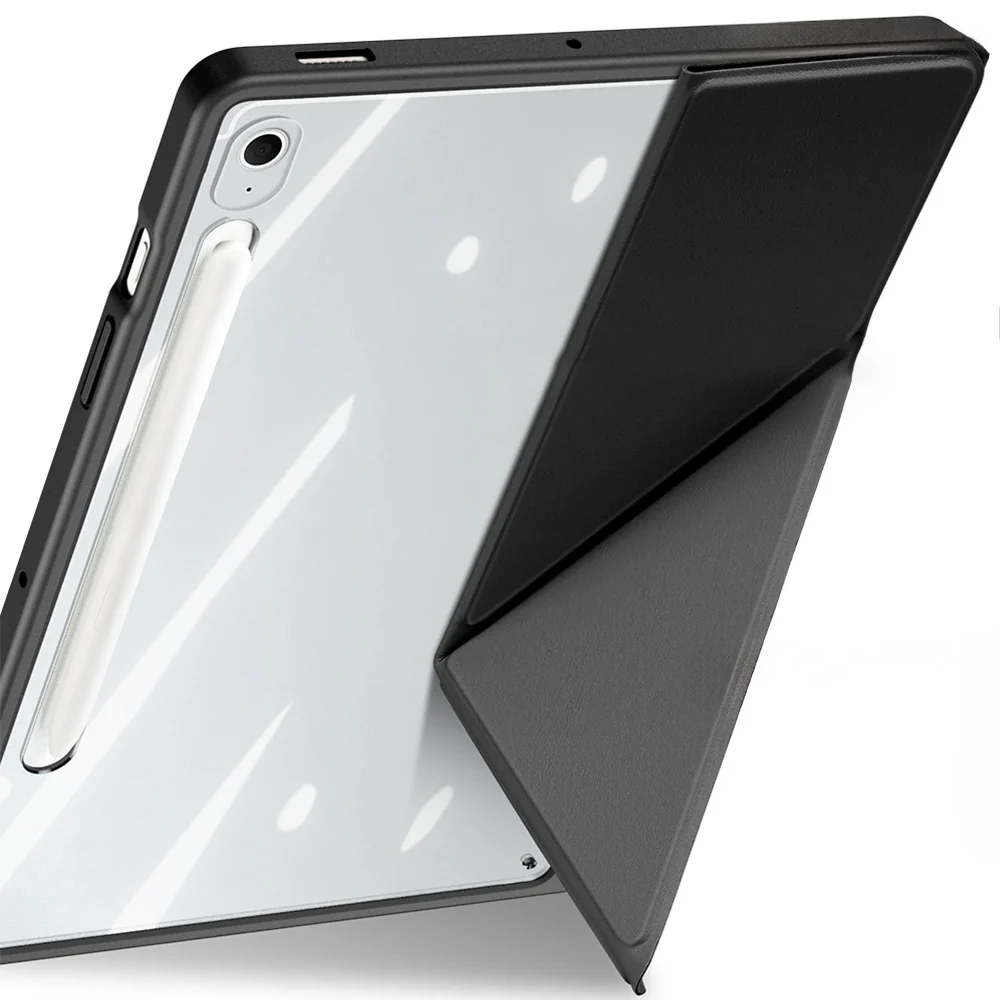Schutzhülle mit Klappe für Galaxy Tab S10 FE Plus, Dux Ducis Magi, Transparent und Schwarz - Image 4