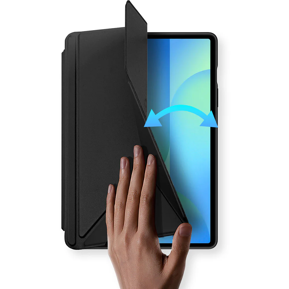 Schutzhülle mit Klappe für Galaxy Tab S10 FE Plus, Dux Ducis Magi, Transparent und Schwarz - Image 6