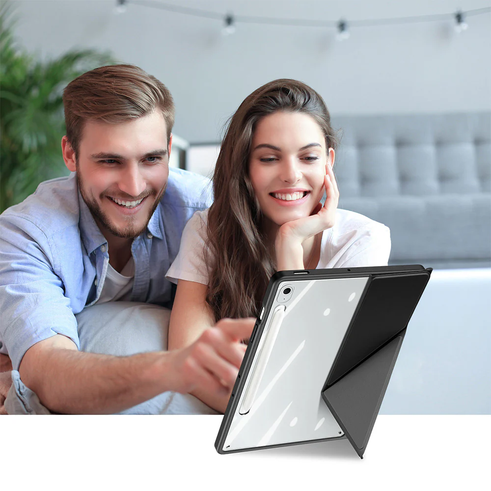 Schutzhülle mit Klappe für Galaxy Tab S10 FE Plus, Dux Ducis Magi, Transparent und Schwarz - Image 8