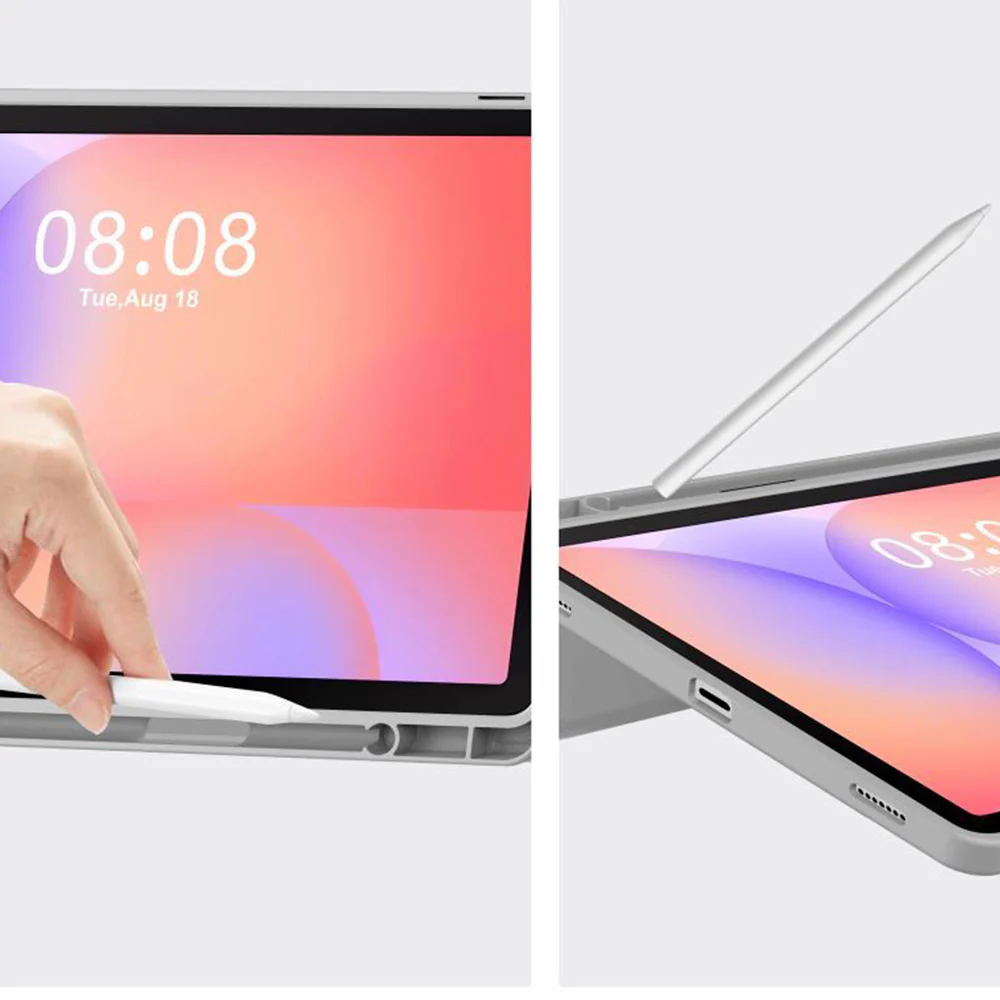 Schutzhülle mit Klappe für Galaxy Tab S10 Lite / S10 FE / S9 / S9 FE, Tech-Protect SC Pen, Grau - Image 7