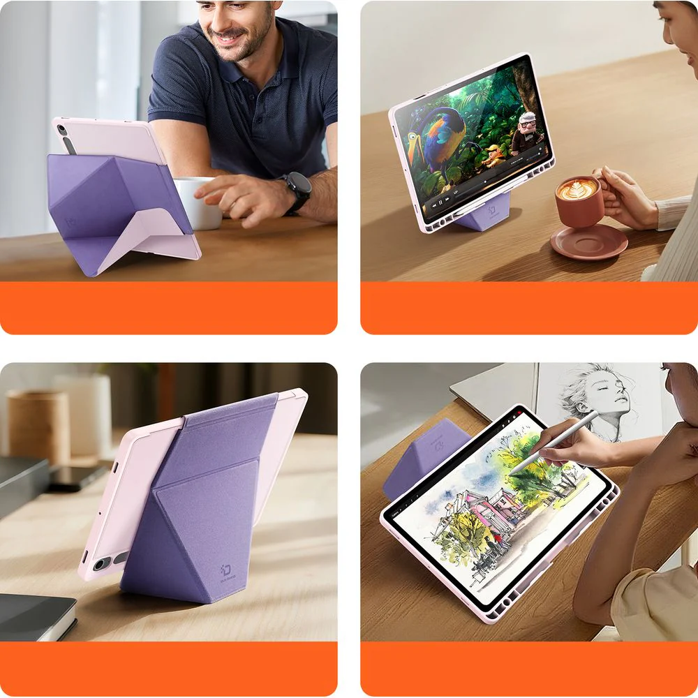 Schutzhülle mit Klappe für Galaxy Tab S10 Lite / S10 FE / S9 / S9 FE, Dux Ducis Vers, Rosa - Image 2