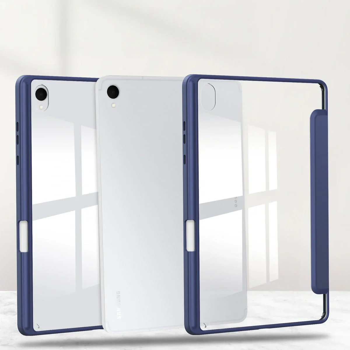 Schutzhülle mit Klappe für Galaxy Tab S11, Bizon Case Tab Clear Matt, Dunkelblau - Image 7