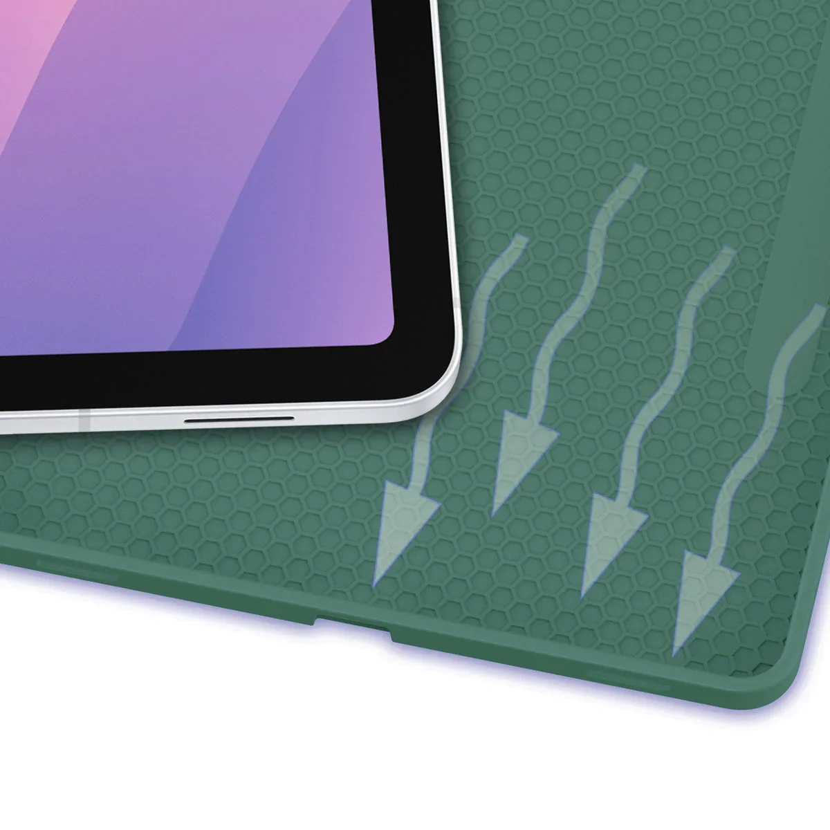 Schutzhülle mit Klappe für Galaxy Tab S11, Bizon Case Tab Lizard, Dunkelgrün - Image 4