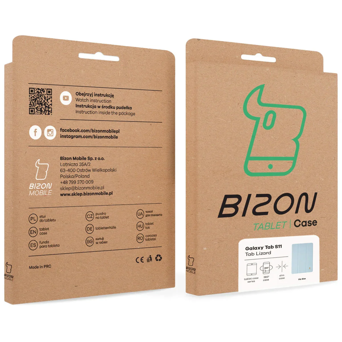 Schutzhülle mit Klappe für Galaxy Tab S11, Bizon Case Tab Lizard, Hellblau - Image 10