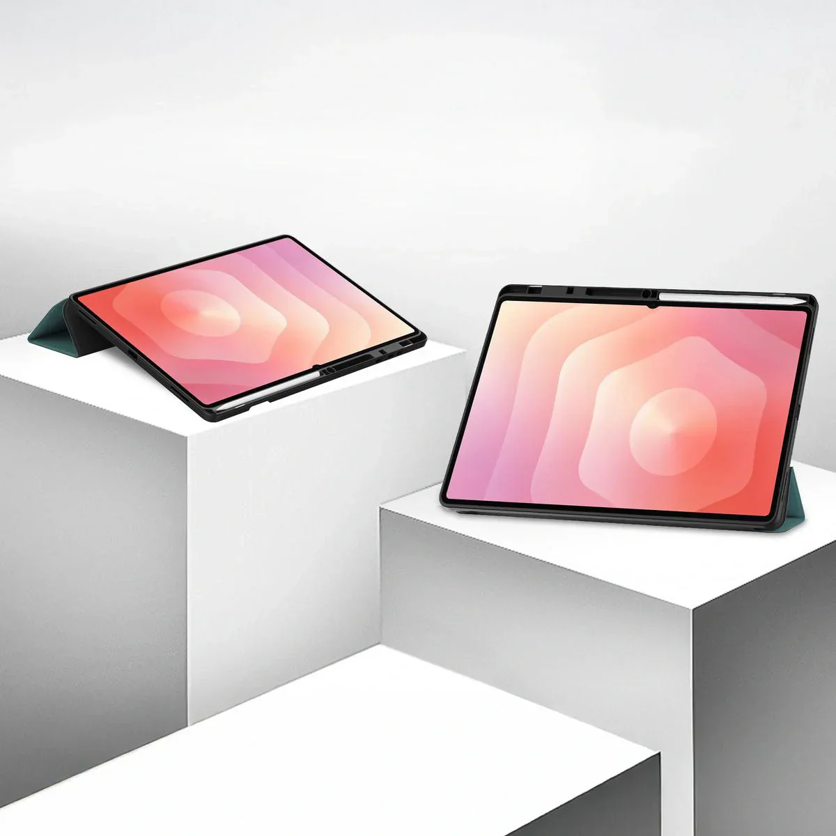 Schutzhülle mit Klappe für Galaxy Tab S11 Ultra, Bizon Case Tab Lizard, Dunkelgrün - Image 5