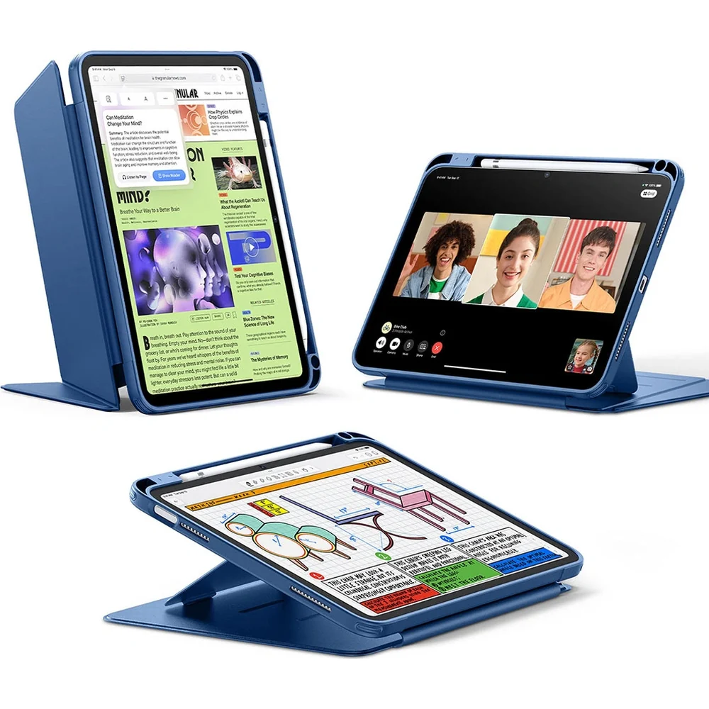 Schutzhülle mit Klappe für iPad 11 / 10 gen. 2025 / 2022, ESR Flip Hybrid, Dunkelblau - Image 2