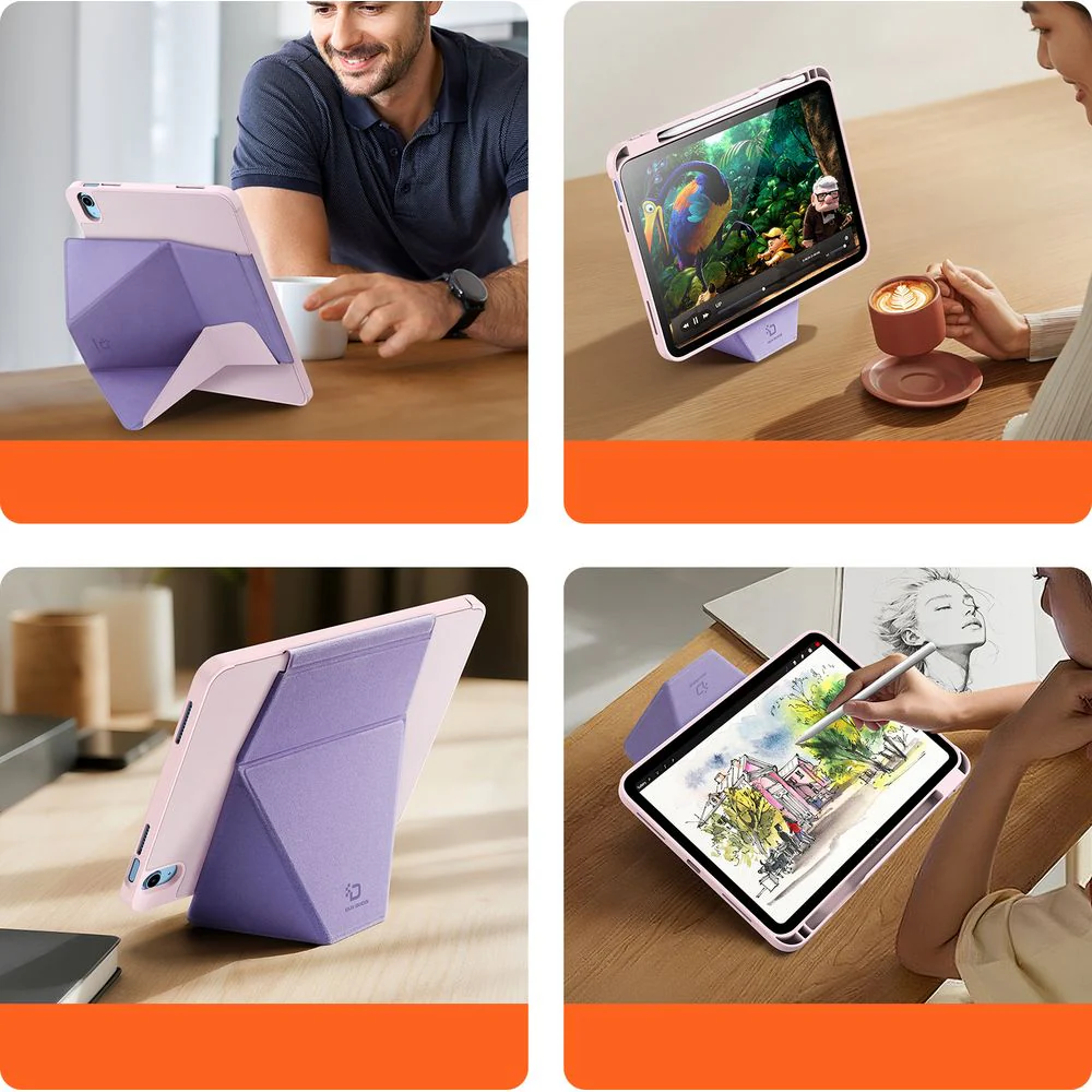 Schutzhülle mit Klappe für iPad 11 / 10 gen. 2025 / 2022, Dux Ducis Vers, Rosa - Image 2
