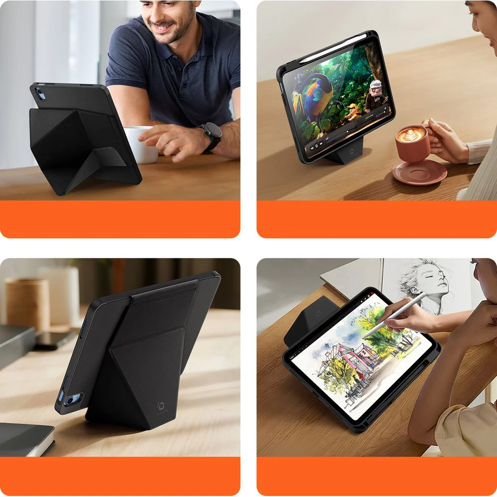 Schutzhülle mit Klappe für iPad 11 / 10 gen. 2025 / 2022, Dux Ducis Vers, Schwarz - Image 2