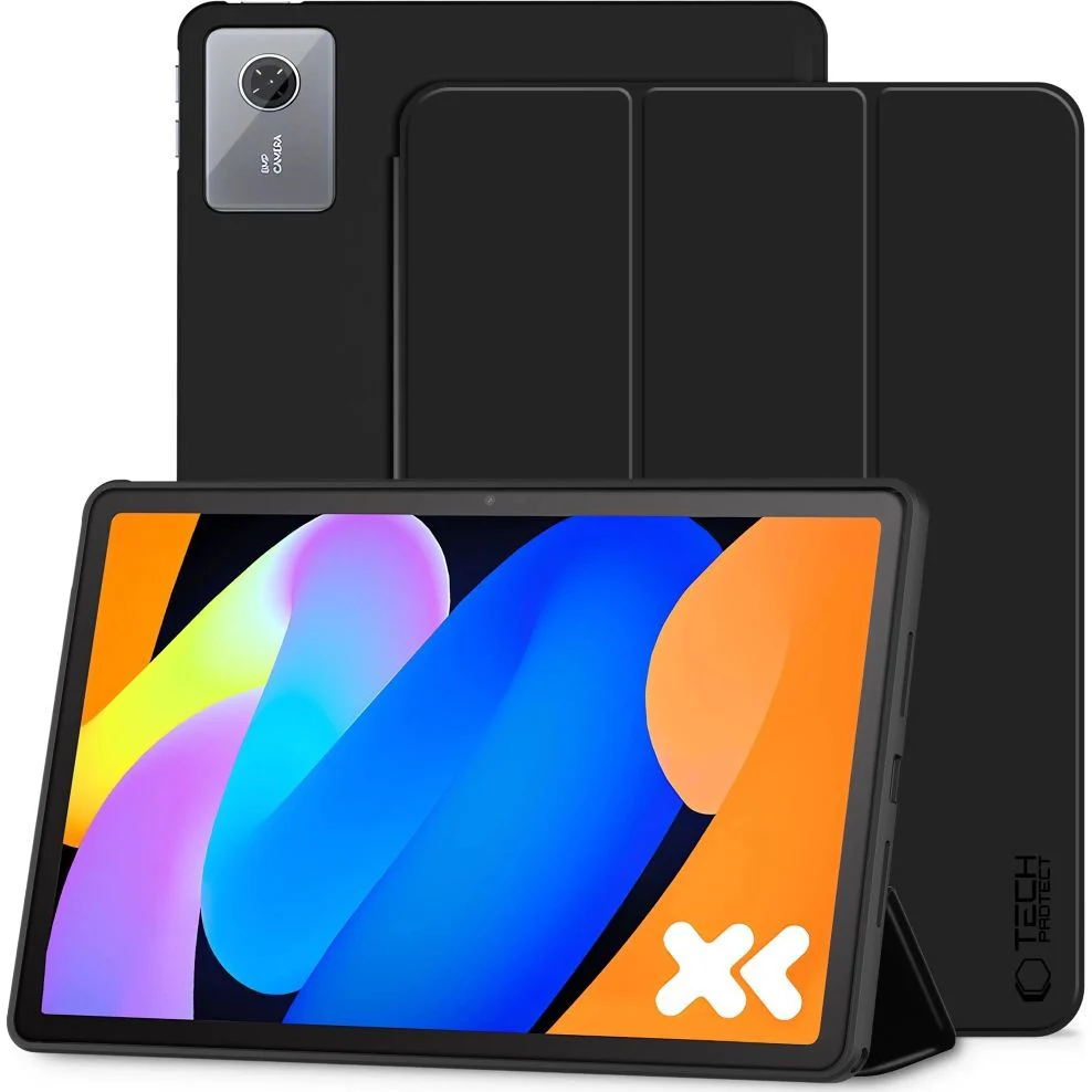 Schutzhülle mit Klappe für Lenovo Idea Tab 11.0, Tech-Protect Smartcase, Schwarz